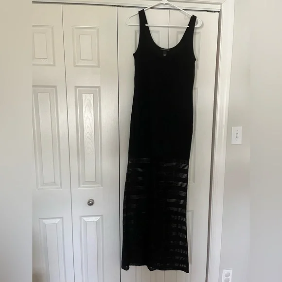 Victoria's Secret | Dresses | Black Maxi Dress With See Thru Bottom |  Poshmark